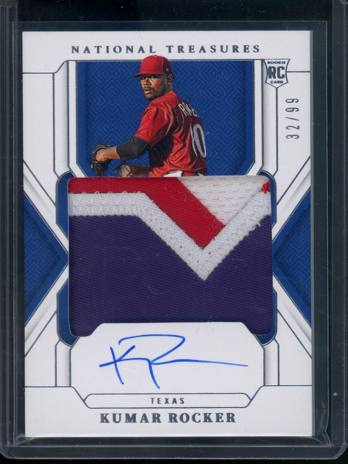2025 Panini National Treasures Kumar Rocker Rookie Patch Autograph /99 Rangers - Trading Card Market