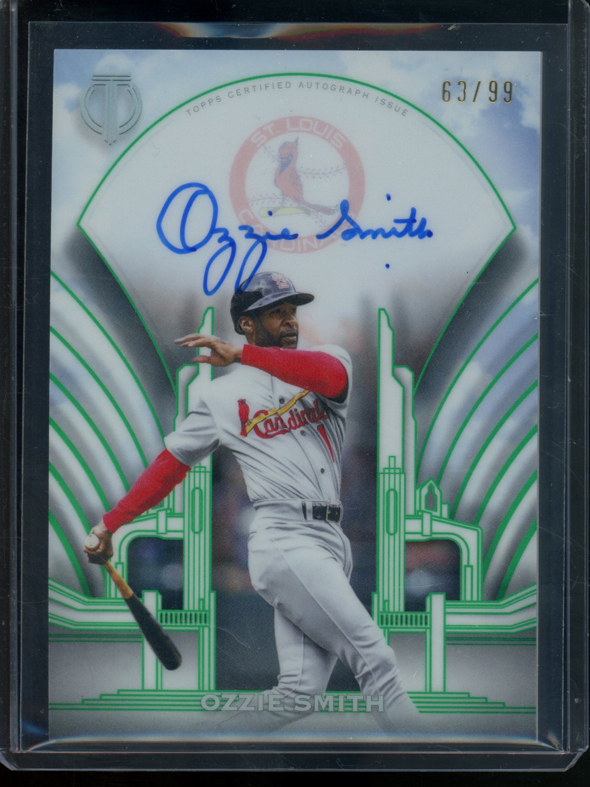 2026 Topps Tribute Ozzie Smith Crest Calligraphy Autograph /99 Cardinals