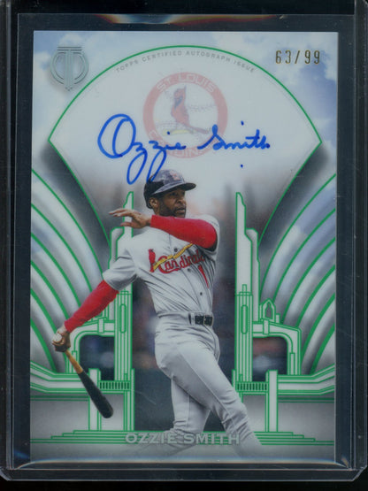 2026 Topps Tribute Ozzie Smith Crest Calligraphy Autograph /99 Cardinals