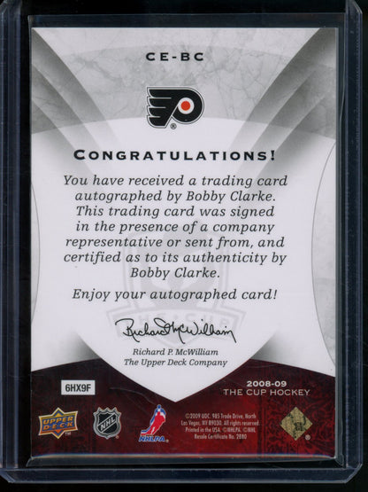 2009 Upper Deck The Cup Bobby Clarke Enshrinements Autograph /50 Flyers