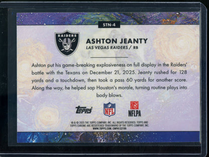 2025 Topps Chrome Cosmic Ashton Jeanty Stars in the Night Raiders