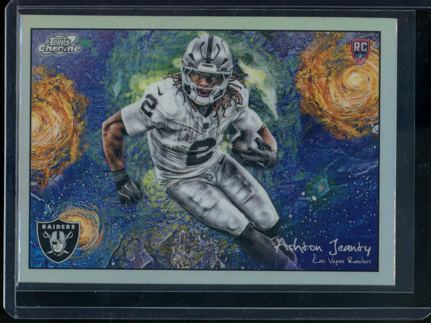 2025 Topps Chrome Cosmic Ashton Jeanty Stars in the Night Raiders