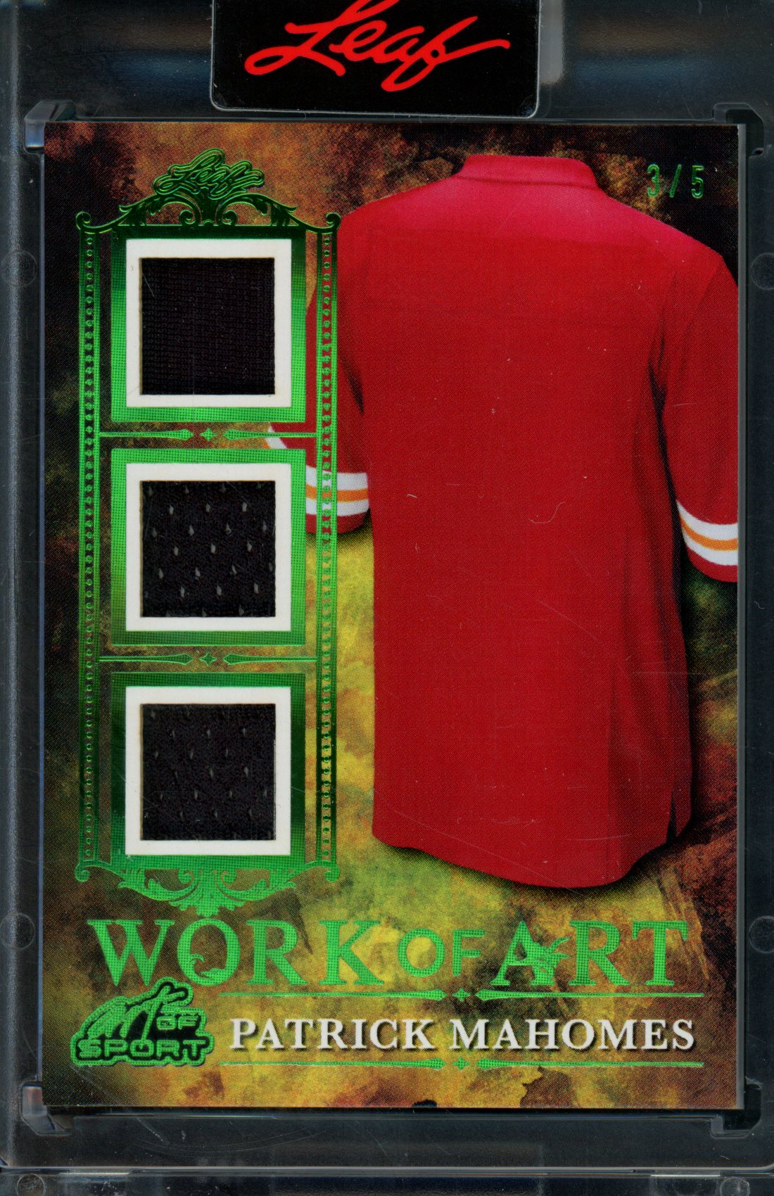 2026 Leaf Art of Sport Patrick Mahomes II Work of Art triple Relic /5 Chiefs