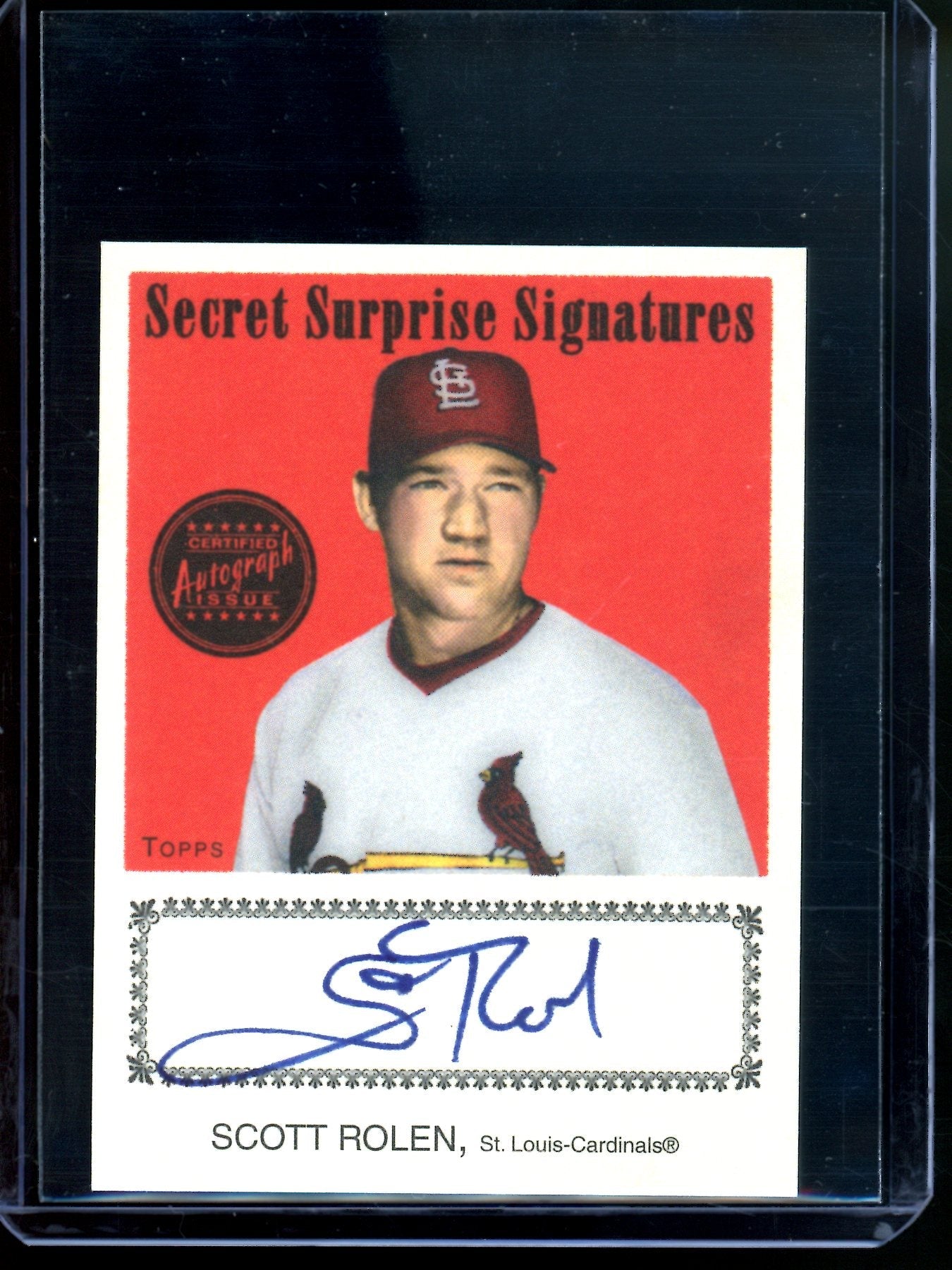 2020 Topps Cracker Jack Scott Rolen Certified Autograph Secret Surprise Signatures Cardinals