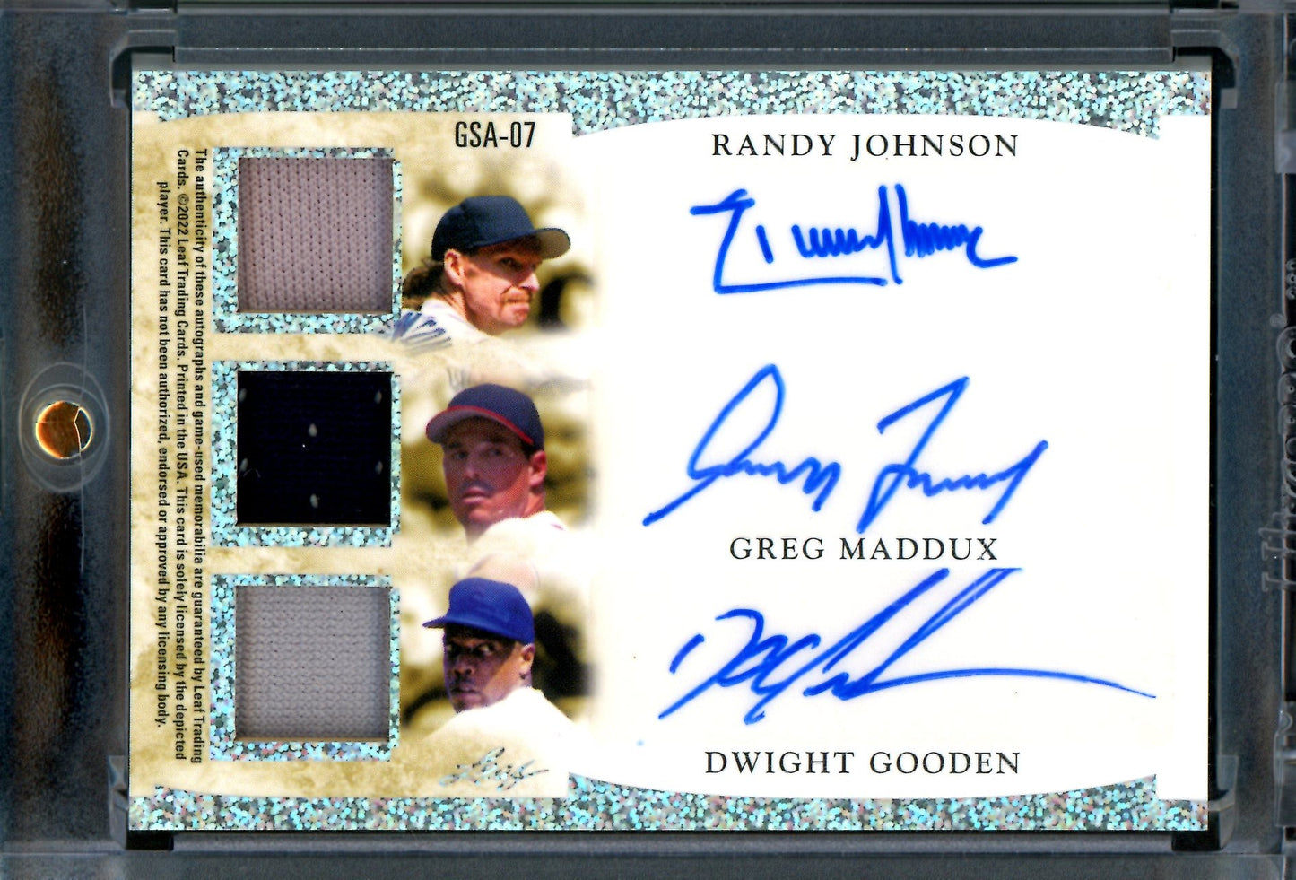 2026 Leaf In the Game Ryan / Martinez / Clemens / Johnson / Maddux / Gooden Autograph Relic /8