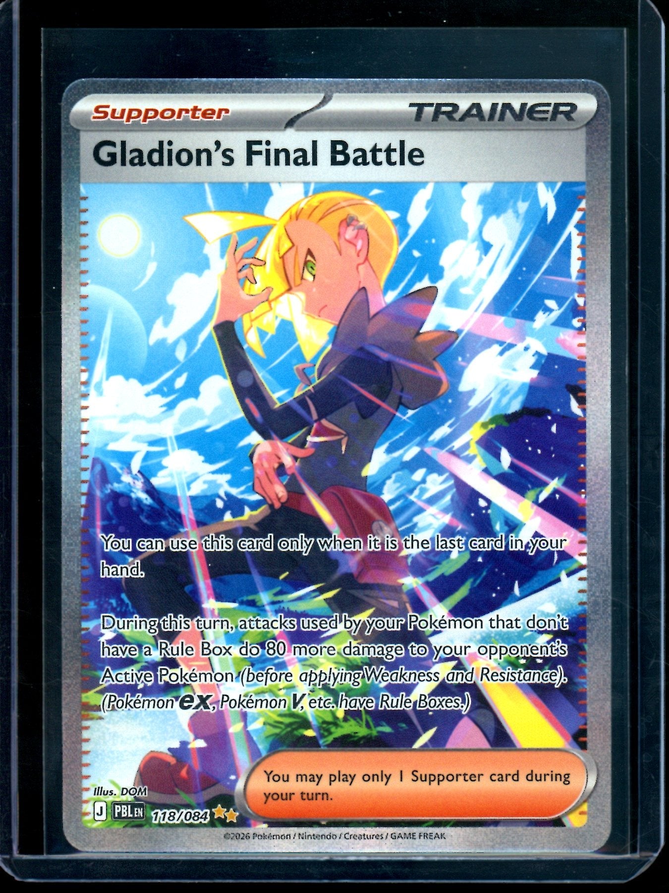 2026 Pokemon Pitch Black Gladion's Final Battle 118/084