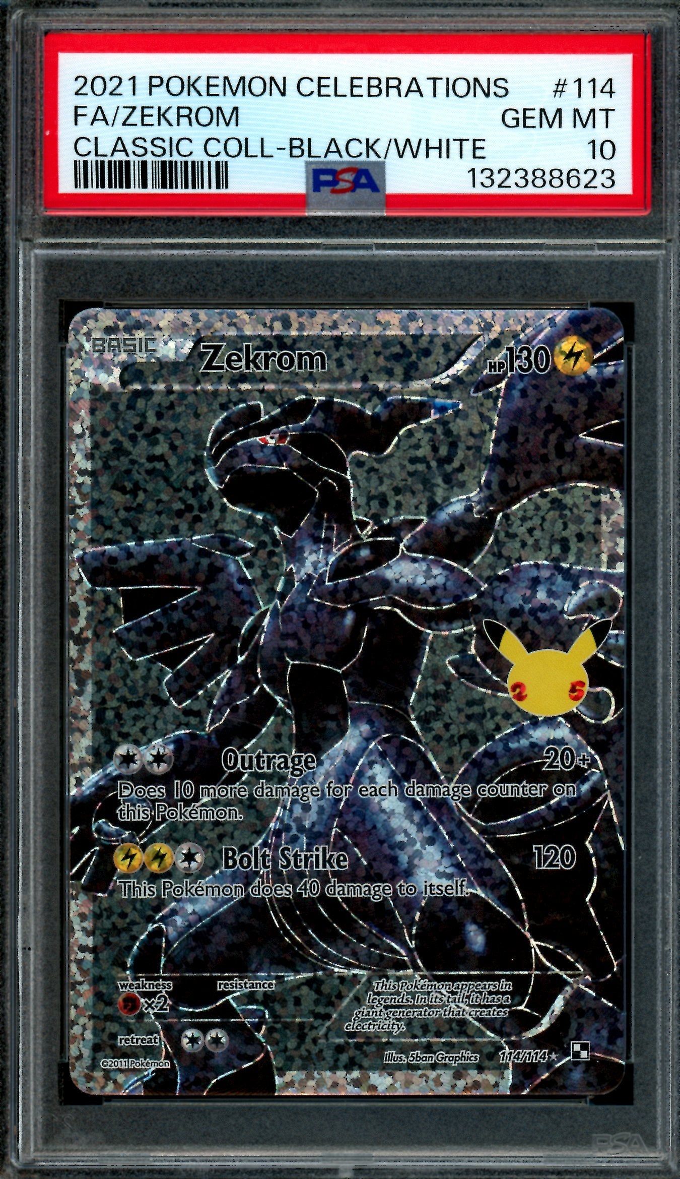2021 Pokemon Celebrations Zekrom 114/114 PSA 10