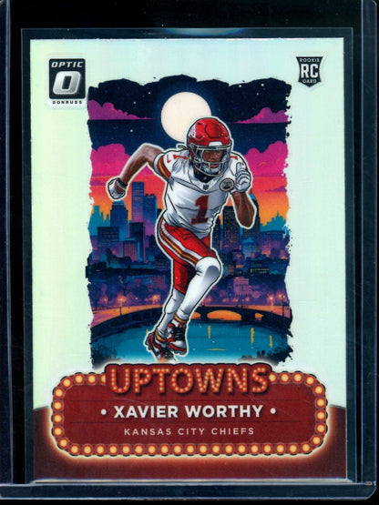 2024 Panini Optic Xavier Worthy Rookie Uptowns Case Hit Chiefs