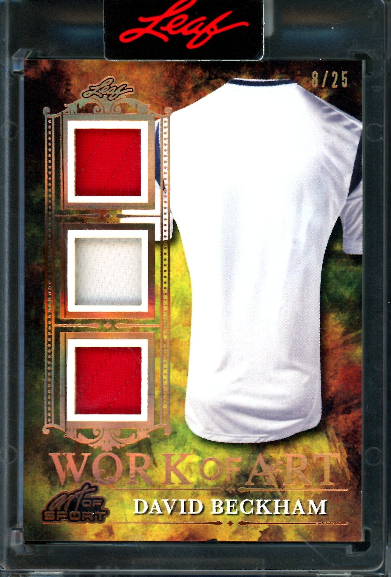 2026 Leaf Art of Sport David Beckham Triple Relic Work of Art Sealed /25