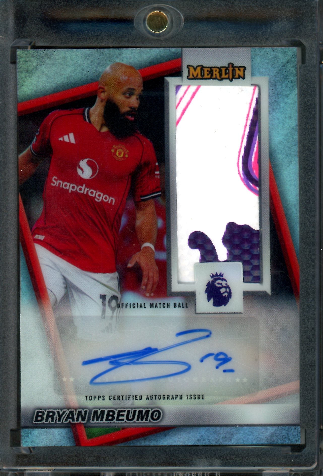 2026 Topps Merlin Bryan Mbeumo Match Ball Relic Autograph Manchester United