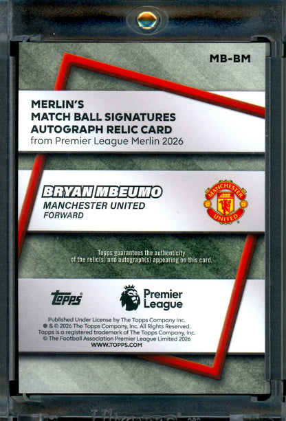 2026 Topps Merlin Bryan Mbeumo Match Ball Relic Autograph Manchester United