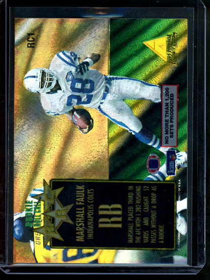 1995 Pinnacle Zenith Marshall Faulk Rookie Roll Call RC1 Colts - Trading Card Market