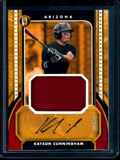 2026 Panini Gold Standard Kayson Cunningham Patch Autograph /99 Diamondbacks - Trading Card Market