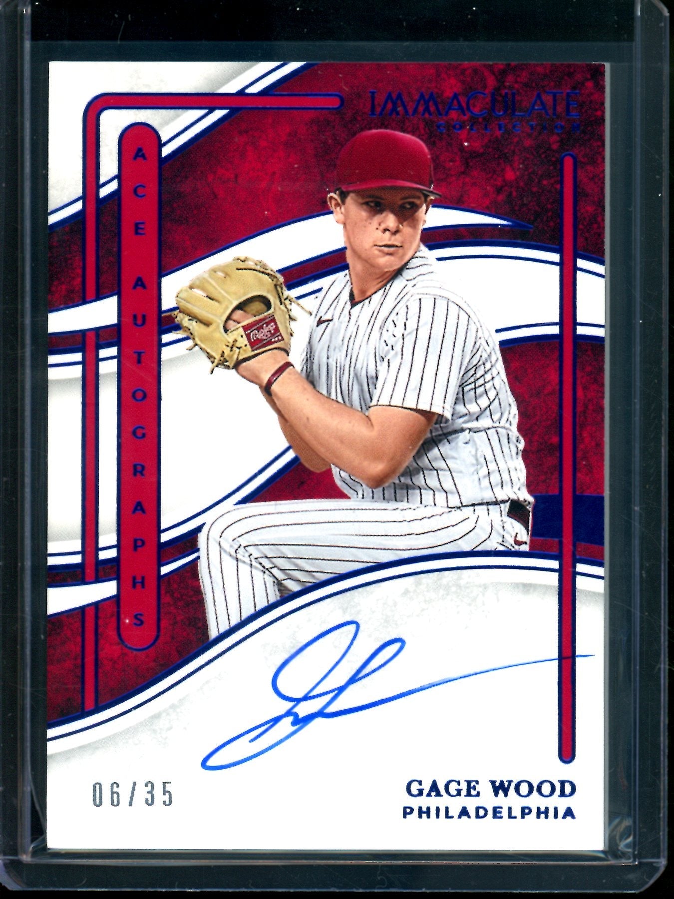 2026 Panini Immaculate Gage Wood Ace Autographs /35 Phillies