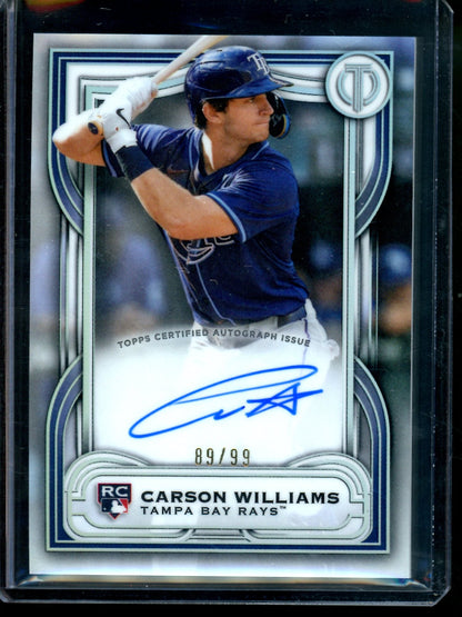 2026 Topps Tribute Carson Williams Rookie Autograph /99 Rays - Trading Card Market