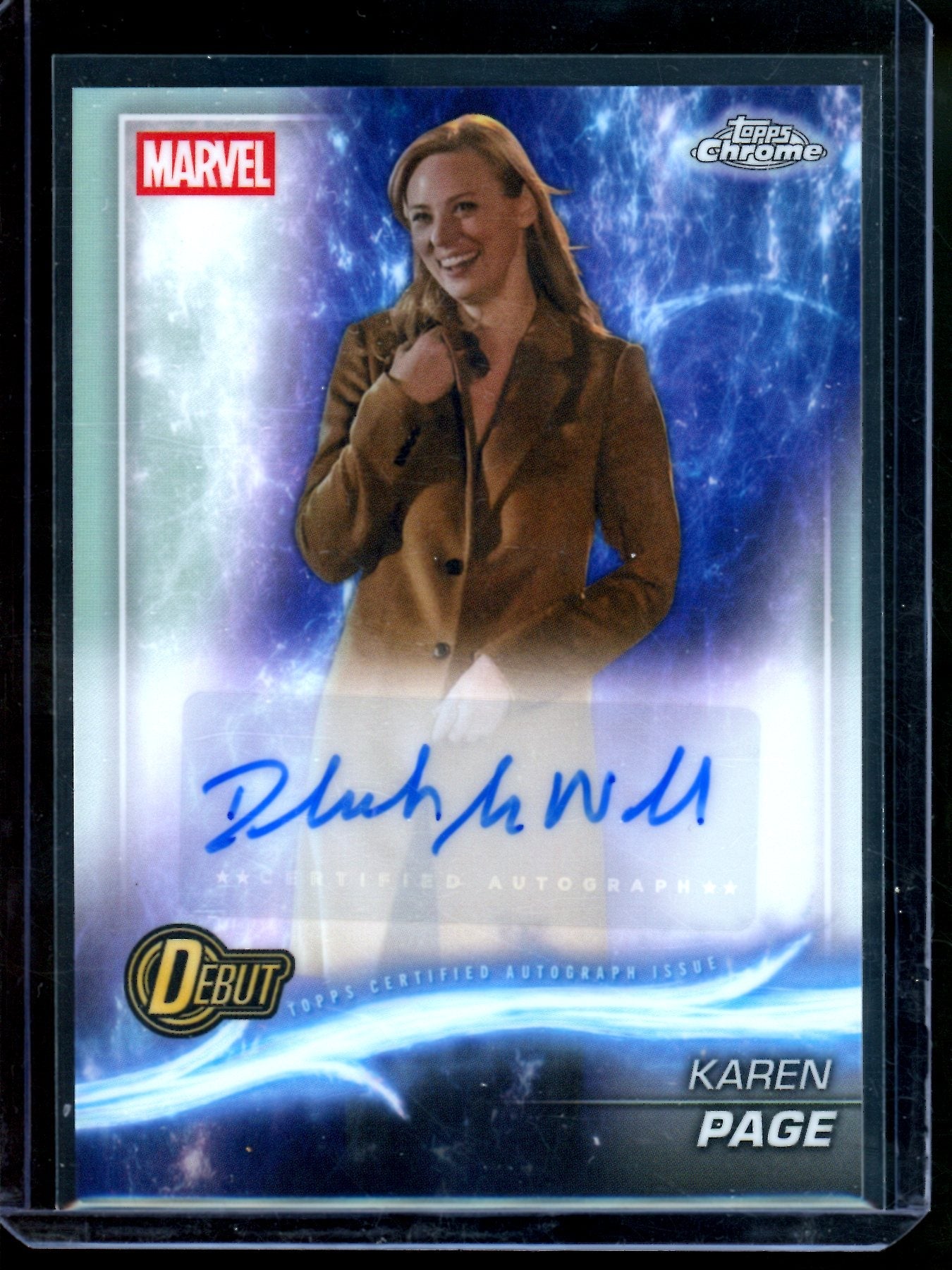 2025 Topps Chrome Karen Page Refractor Autograph Debut Daredevil