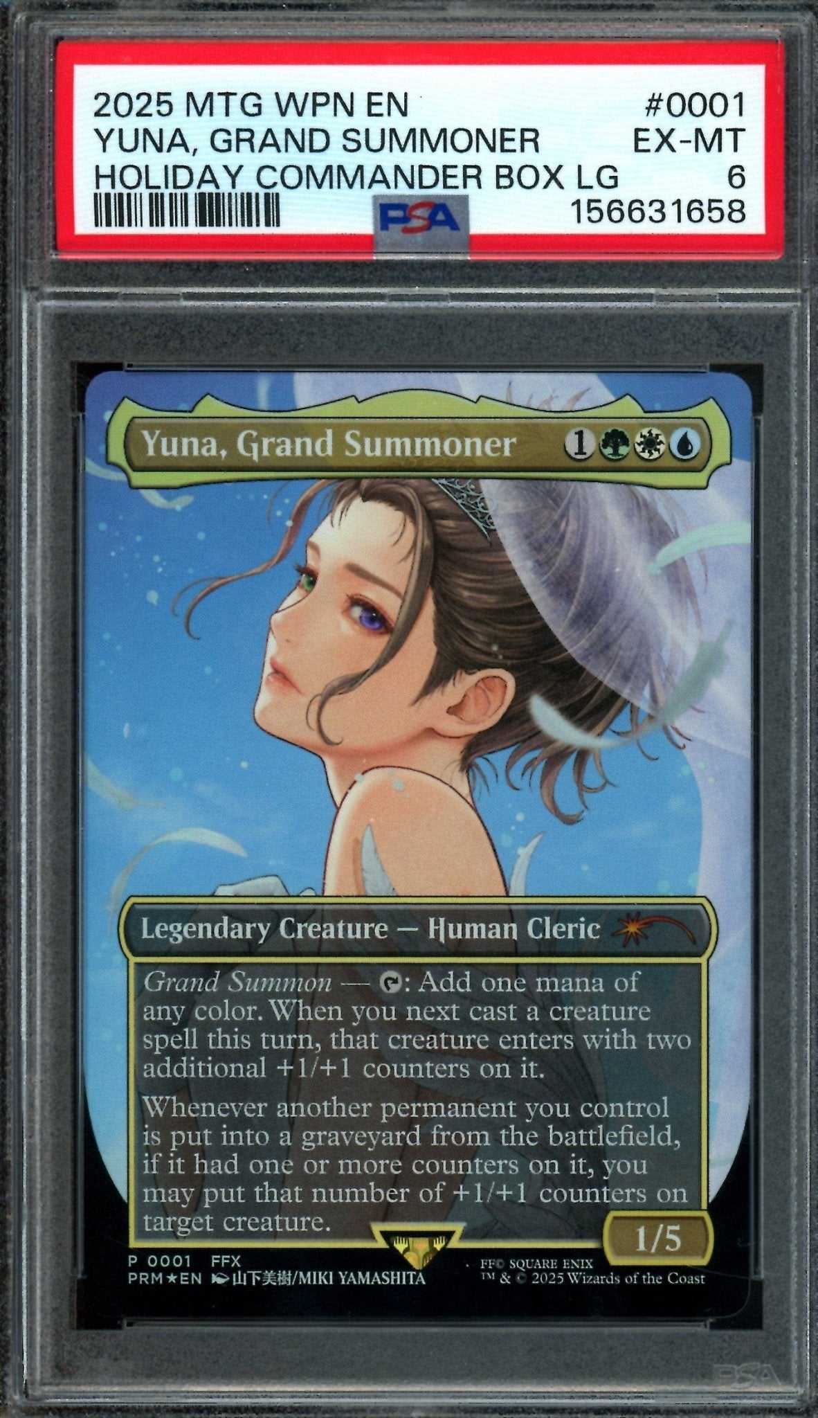 2025 Magic The Gathering Holliday Commander Box Yuna, Grand Summoner 0001 PSA 6 - Trading Card Market