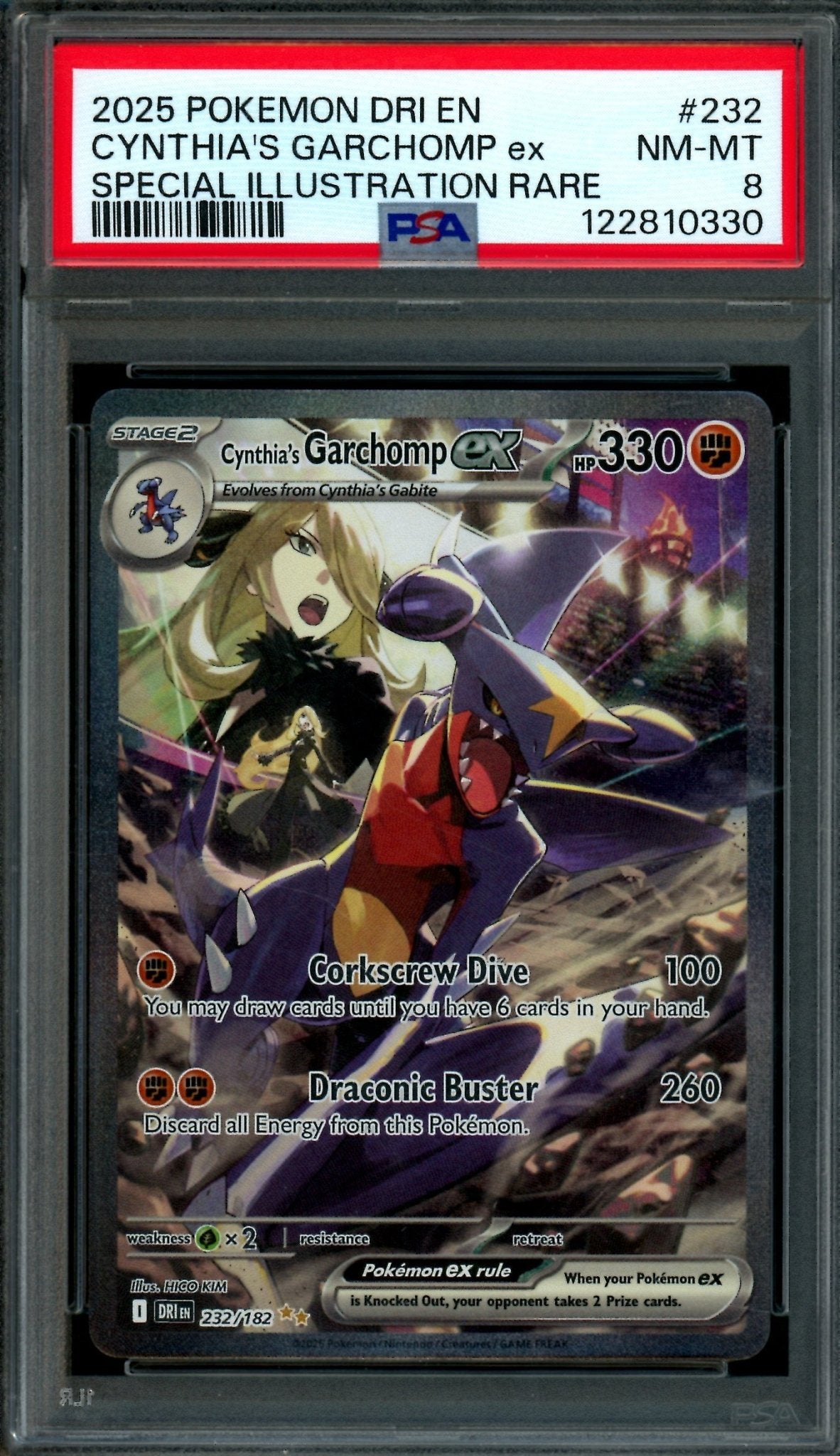 2025 Pokemon Destined Rivals Cynthia's Garchomp EX 232/182 PSA 8 - Trading Card Market
