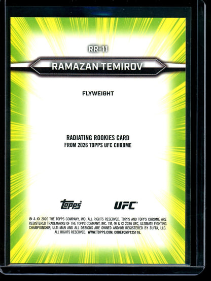 2026 Topps Chrome Ramazan Temirov Radiating Rookie SP - Trading Card Market