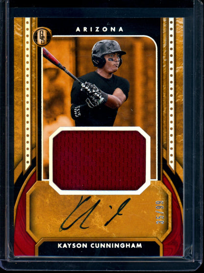 2026 Panini Gold Standard Kayson Cunningham Patch Autograph /99 Diamondbacks (A)