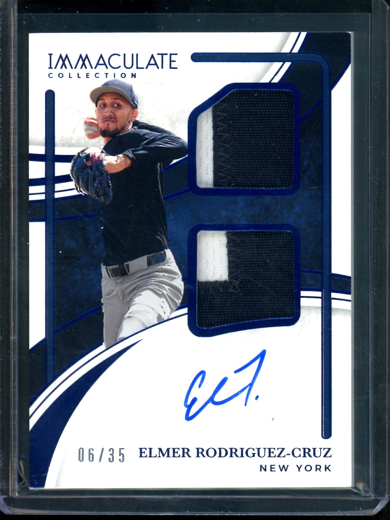 2026 Panini Immaculate Elmer Rodriguez-Cruz Dual Patch Autograph Blue /35 Yankees