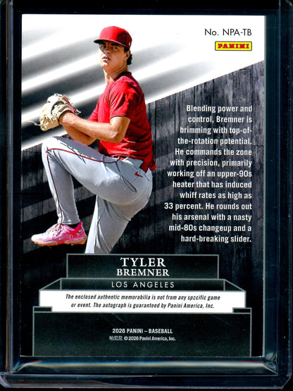 2026 Panini Noir Tyler Bremner Patch Autograph /99 Angels