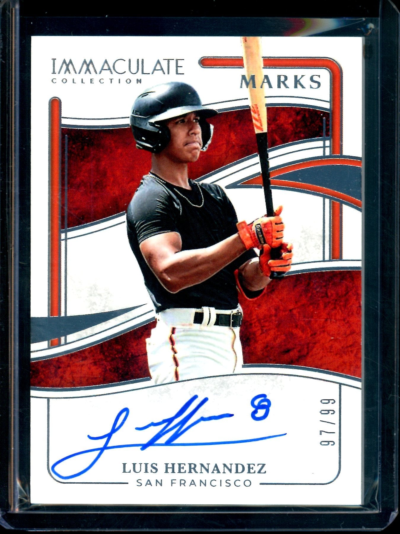 2026 Panini Immaculate Luis Hernandez Immaculate Marks Autograph /99 Giants
