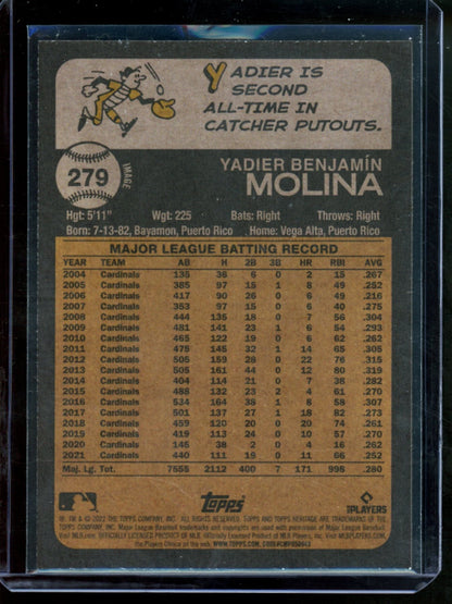 2022 Topps Heritage Yadier Molina Image Variation SP Cardinals