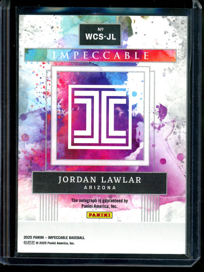 2025 Panini Impeccable Jordan Lawlar Watercolors Autograph /25 Diamondbacks