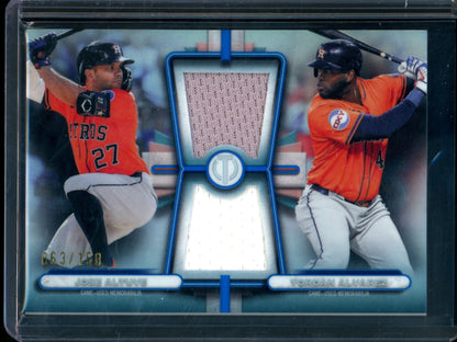 2026 Topps Tribute Jose Altuve / Yordan Alvarez Dual Jeresy Relic Blue /150 Astros (A)