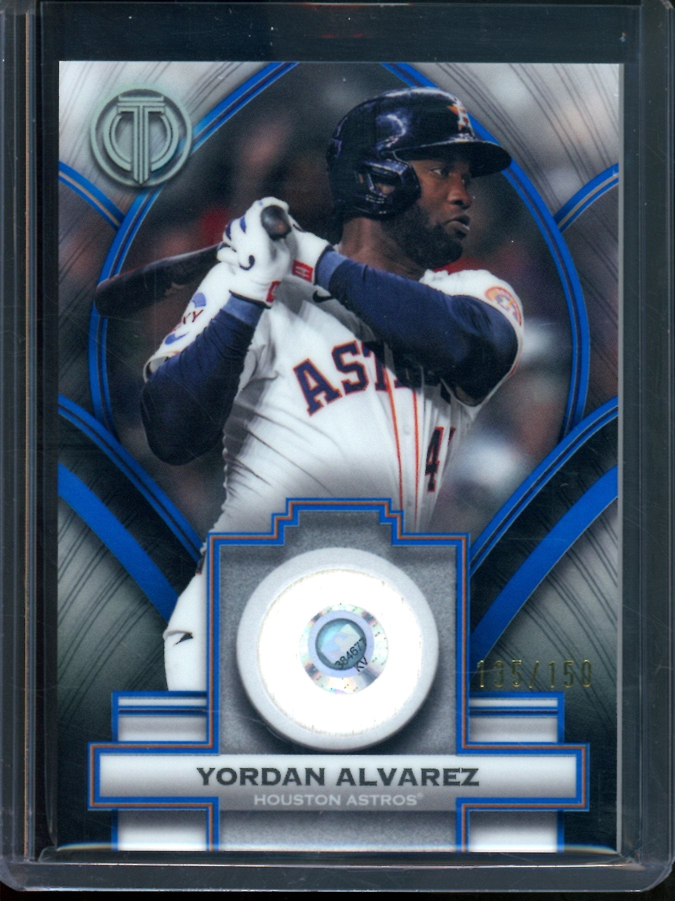 2026 Topps Tribute Yordan Alvarez Stamp Of Approval Jersey Relic Blue /150 Astros