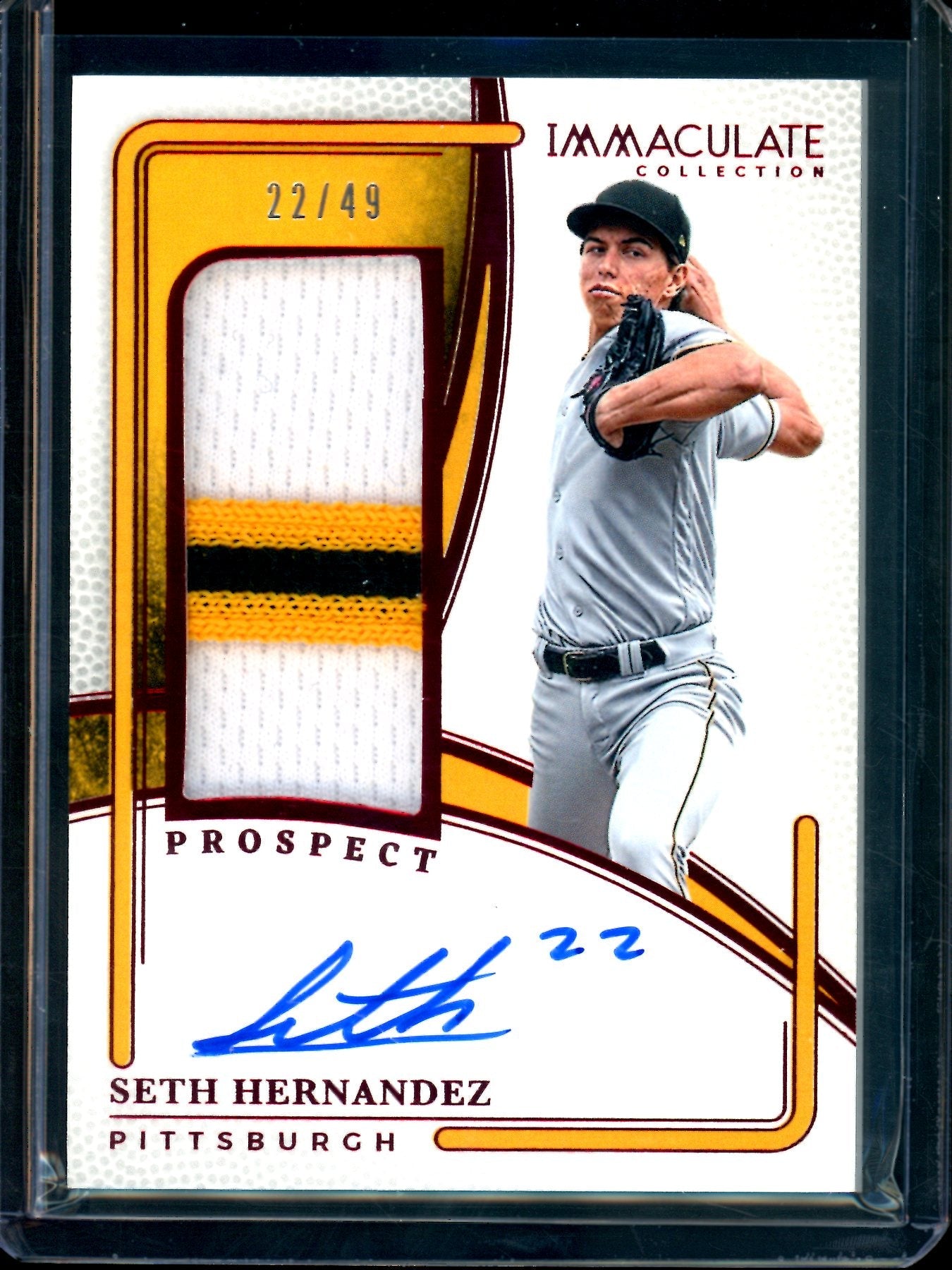 2026 Panini Immaculate Seth Hernandez Patch Autograph Red /49 Pirates