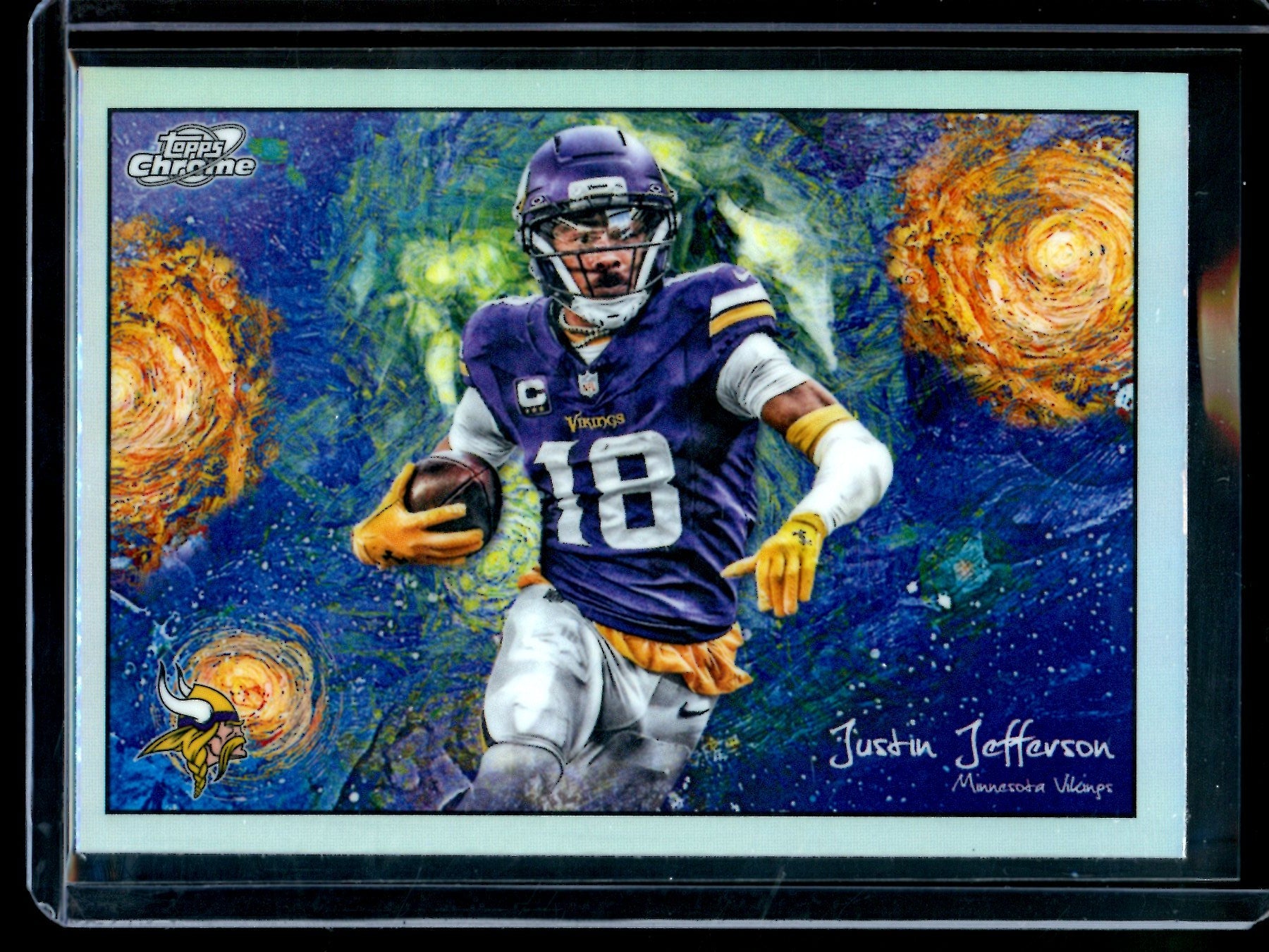 2025 Topps Chrome Cosmic Justin Jefferson Stars in the Night SP Vikings