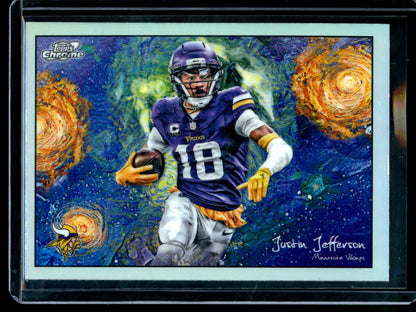 2025 Topps Chrome Cosmic Justin Jefferson Stars in the Night SP Vikings