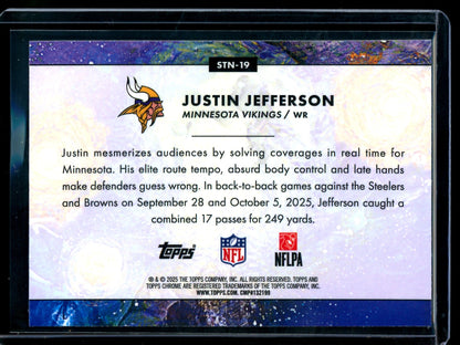 2025 Topps Chrome Cosmic Justin Jefferson Stars in the Night SP Vikings