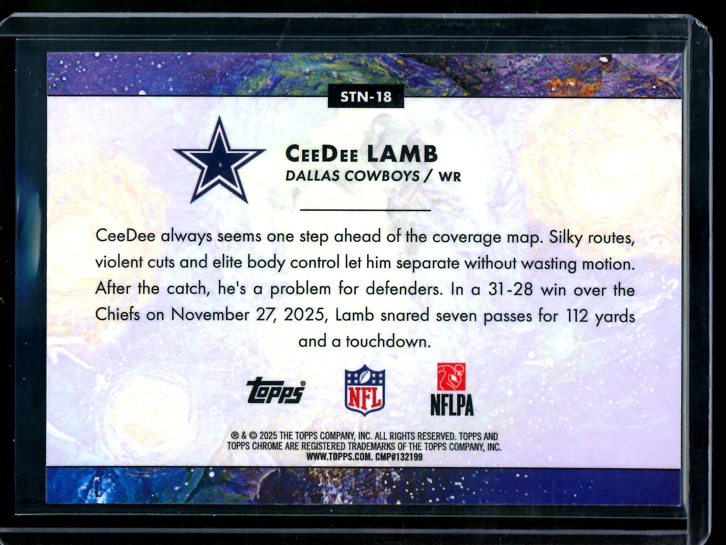 2025 Topps Chrome Cosmic CeeDee Lamb Stars in the Night SP Cowboys