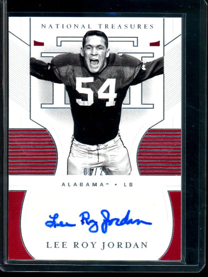 2021 Panini National Treasures Collegiate Lee Roy Jordan Autograph /25 Crimson Tide