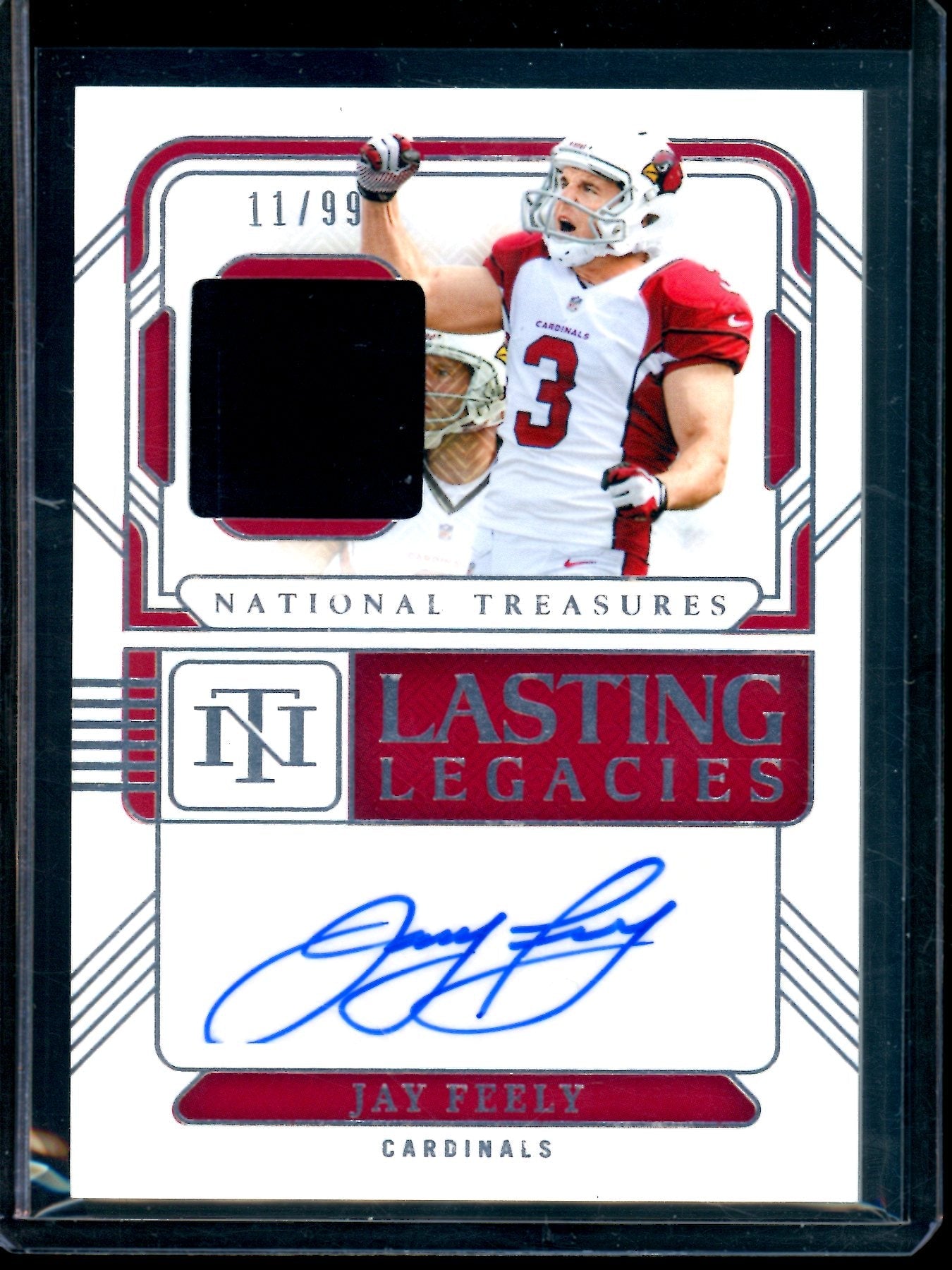 2024 Panini National Treasures Jay Feely Lasting Legacies Patch Autograph /99 Cardinals