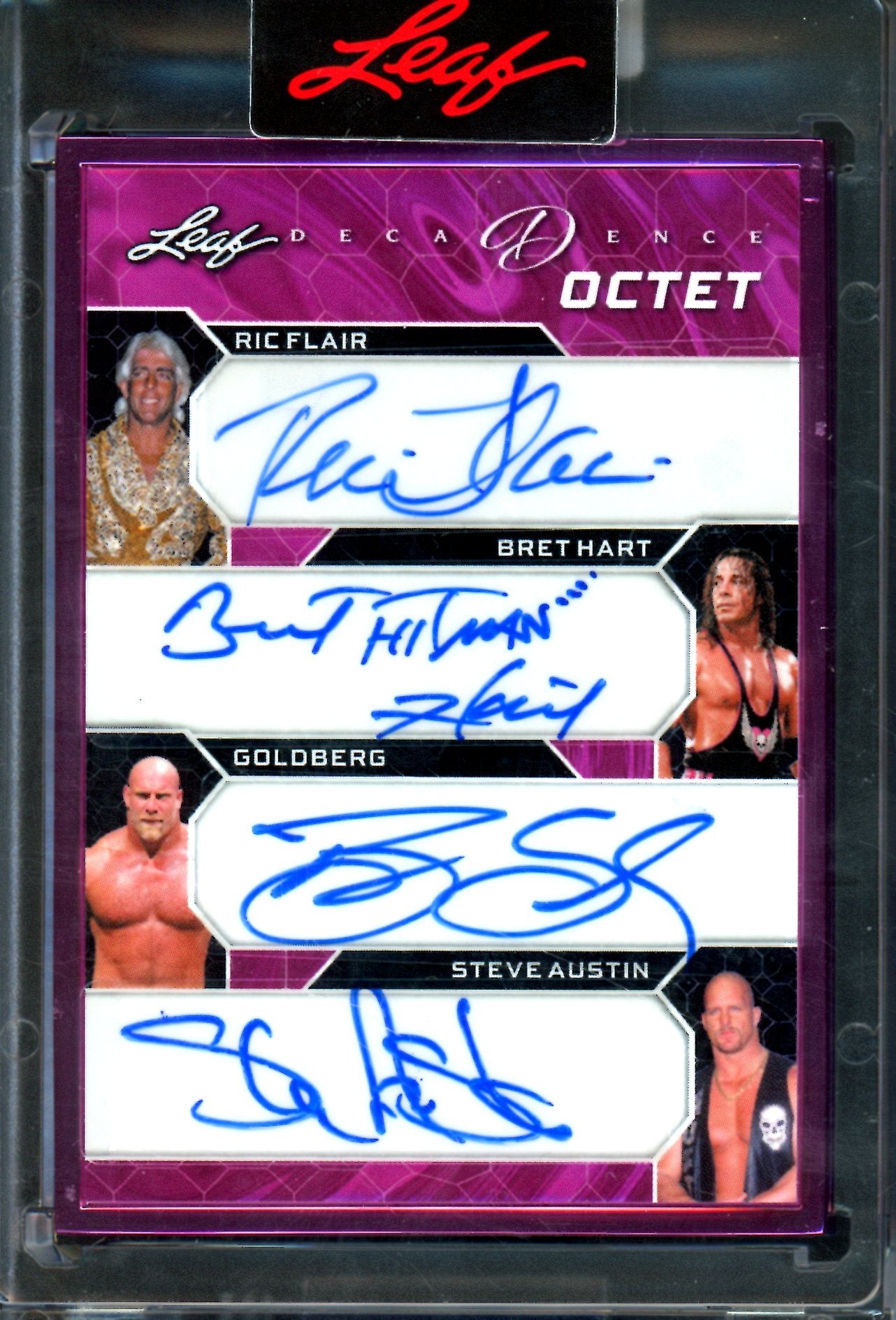 2026 Leaf Decadence Flair / Hart / Goldberg / Austin 8-Autograph Encased Card /3