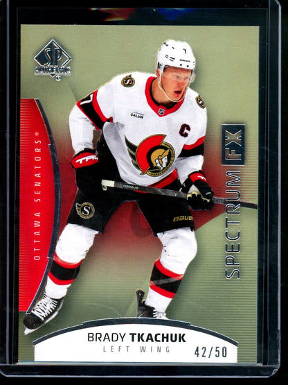 2026 Upper Deck SP Authentic Brady Tkachuk Spectrum FX /50 Senators