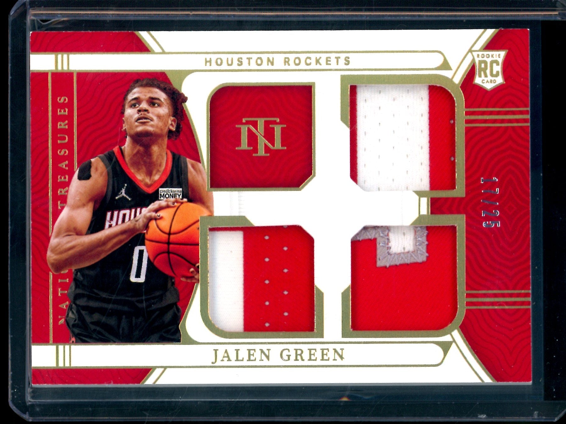 2022 Panini National Treasures Jalen Green Triple Rookie Patch /25 Rockets