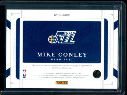 2021 Panini National Treasures Mike Conley Lasting Legacies Patch Autograph /49 Jazz