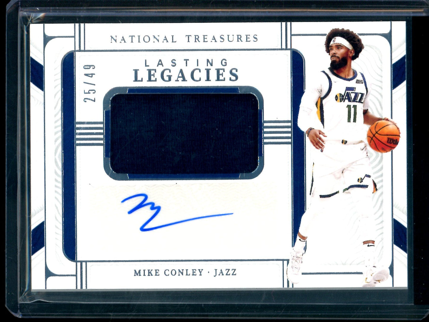 2021 Panini National Treasures Mike Conley Lasting Legacies Patch Autograph /49 Jazz