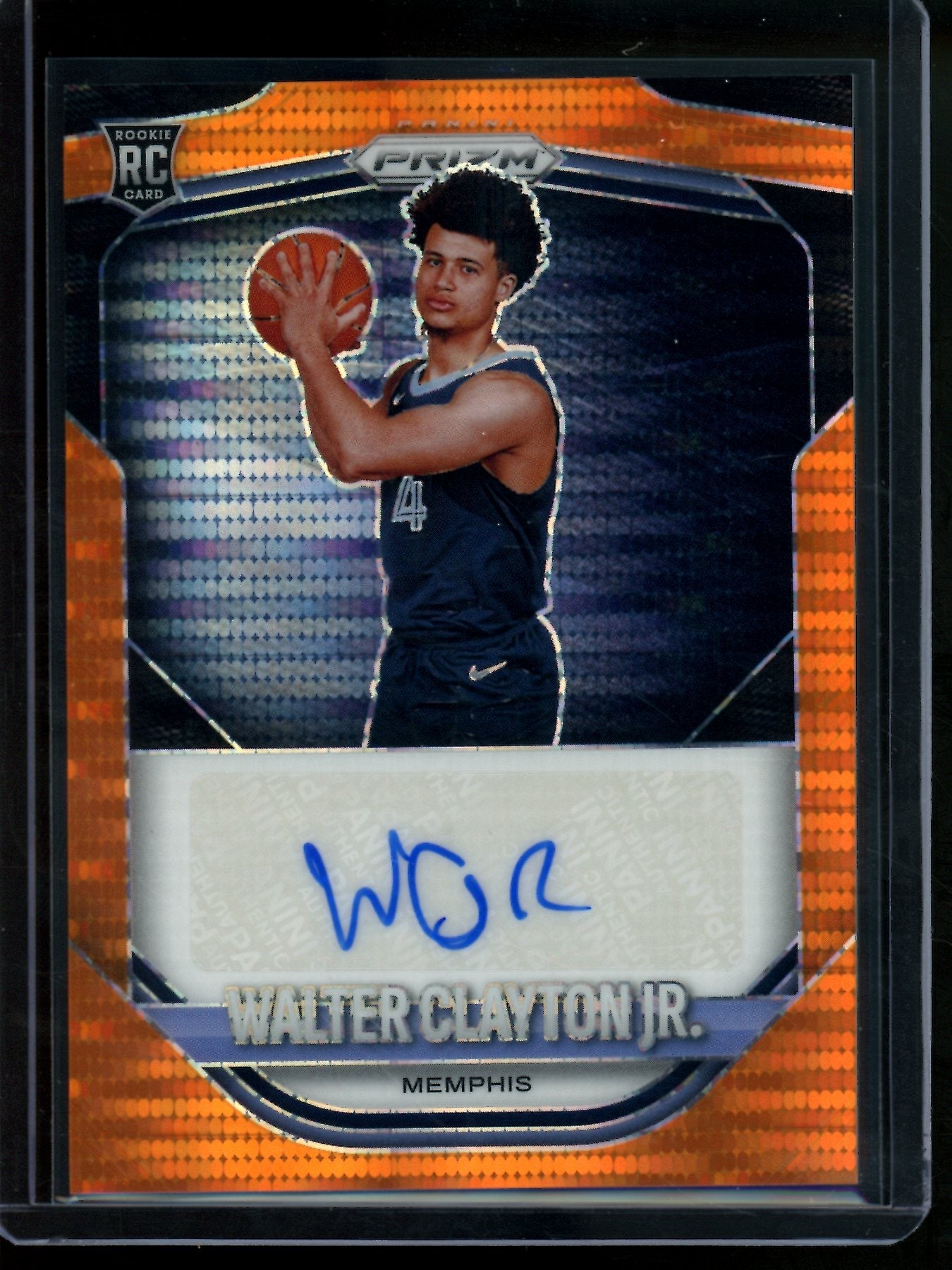 2026 Panini Prizm Walter Clayton Jr Orange Pulse Rookie Autograph /149 Grizzlies