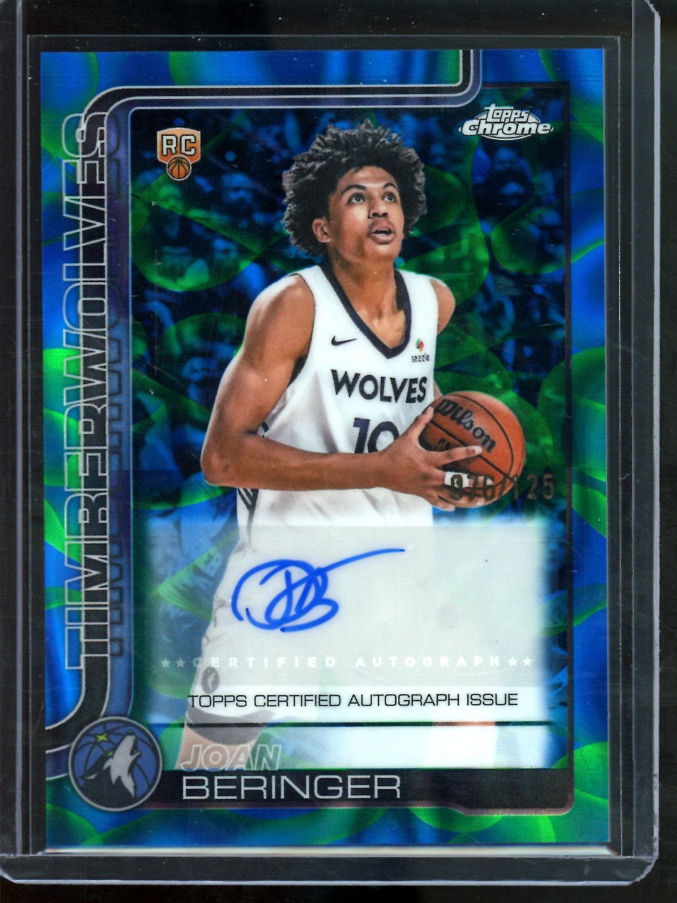 2026 Topps Chrome Joan Beringer Rookie Autograph Lava Lamp /125 Timberwolves