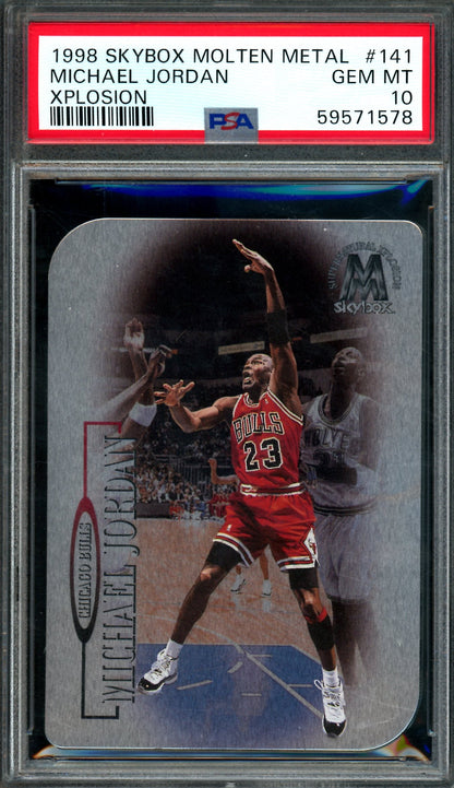 1998 Skybox Molten Metal Michael Jordan XPLOSION #141 PSA 10 Bulls