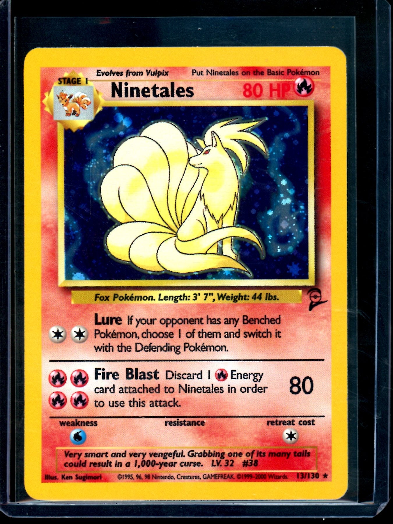 1999 Pokemon Base Set 2 Ninetales Holo Base Set 2 13/130