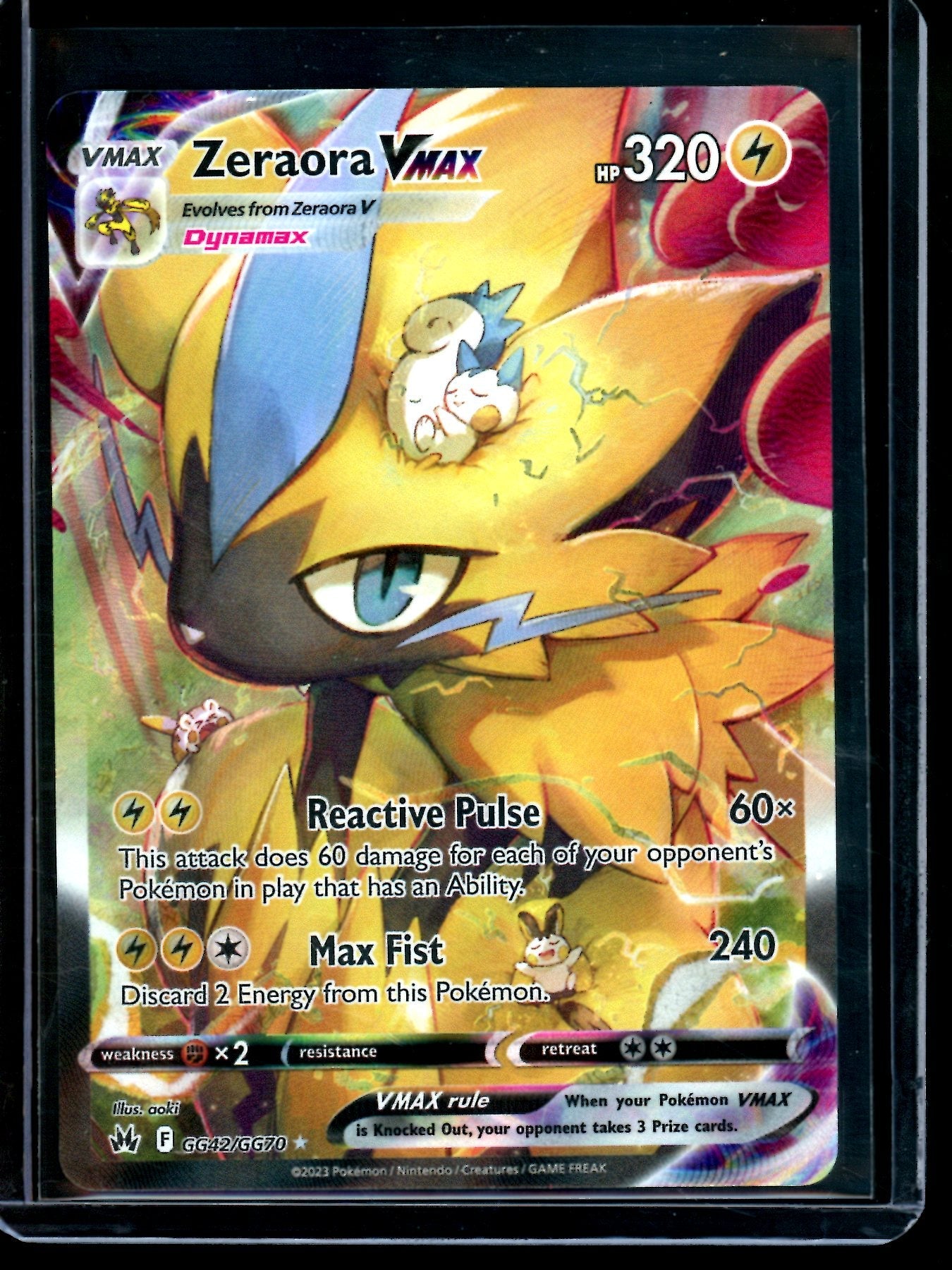 2023 Pokemon Crown Zenith Zeraora VMAX (B) GG42/GG70
