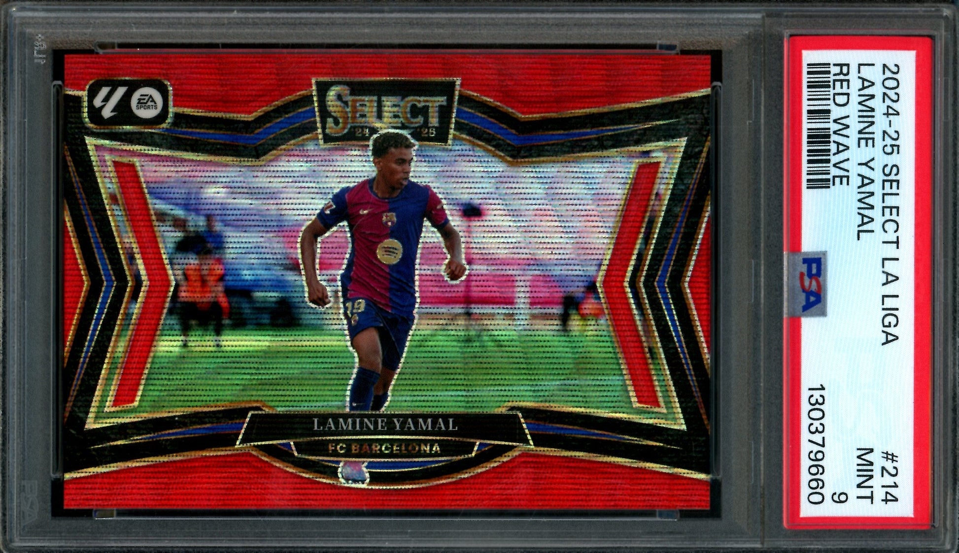 2024 Panini Select Lamine Yamal Red Wave /59 PSA 9 Barcelona