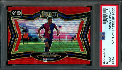 2024 Panini Select Lamine Yamal Red Wave /59 PSA 9 Barcelona